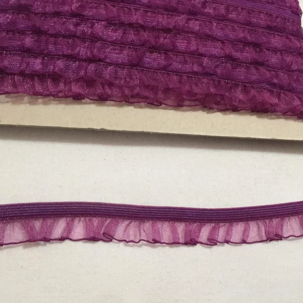 Gumis organza fodor lila