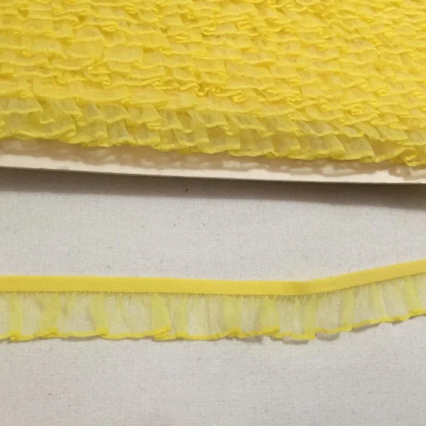 Gumis organza fodor sárga