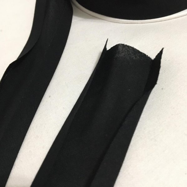 Ferdepánt 3 cm-es fekete pamut