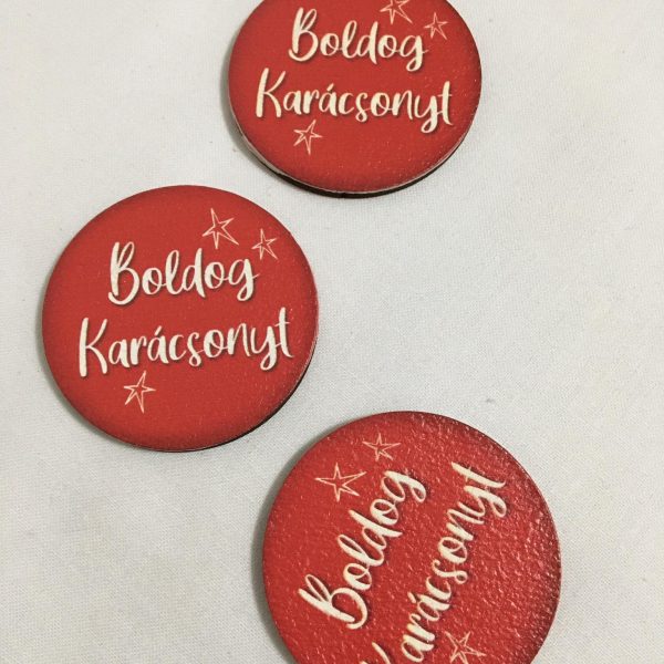 Boldog Karácsonyt tábla piros