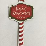 Boldog Karácsonyt megállító tábla