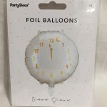 Szilveszteri óra fólia lufi