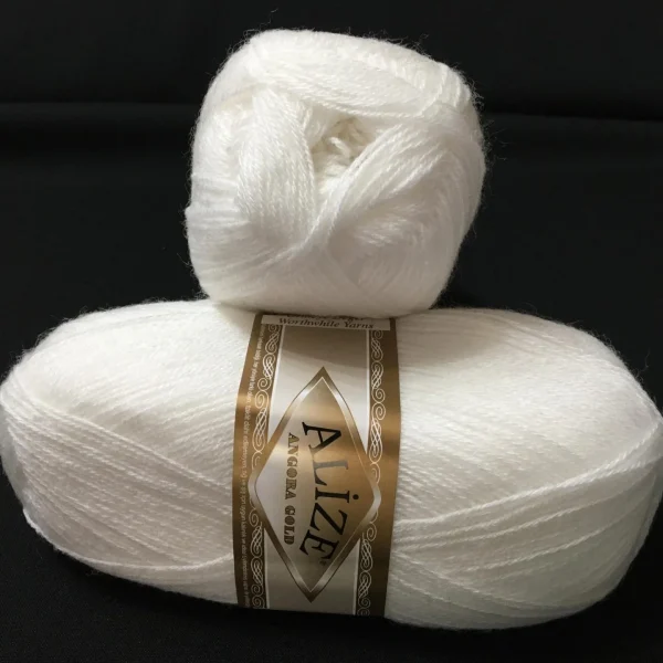 Angora Gold kötőfonal 055 fehér