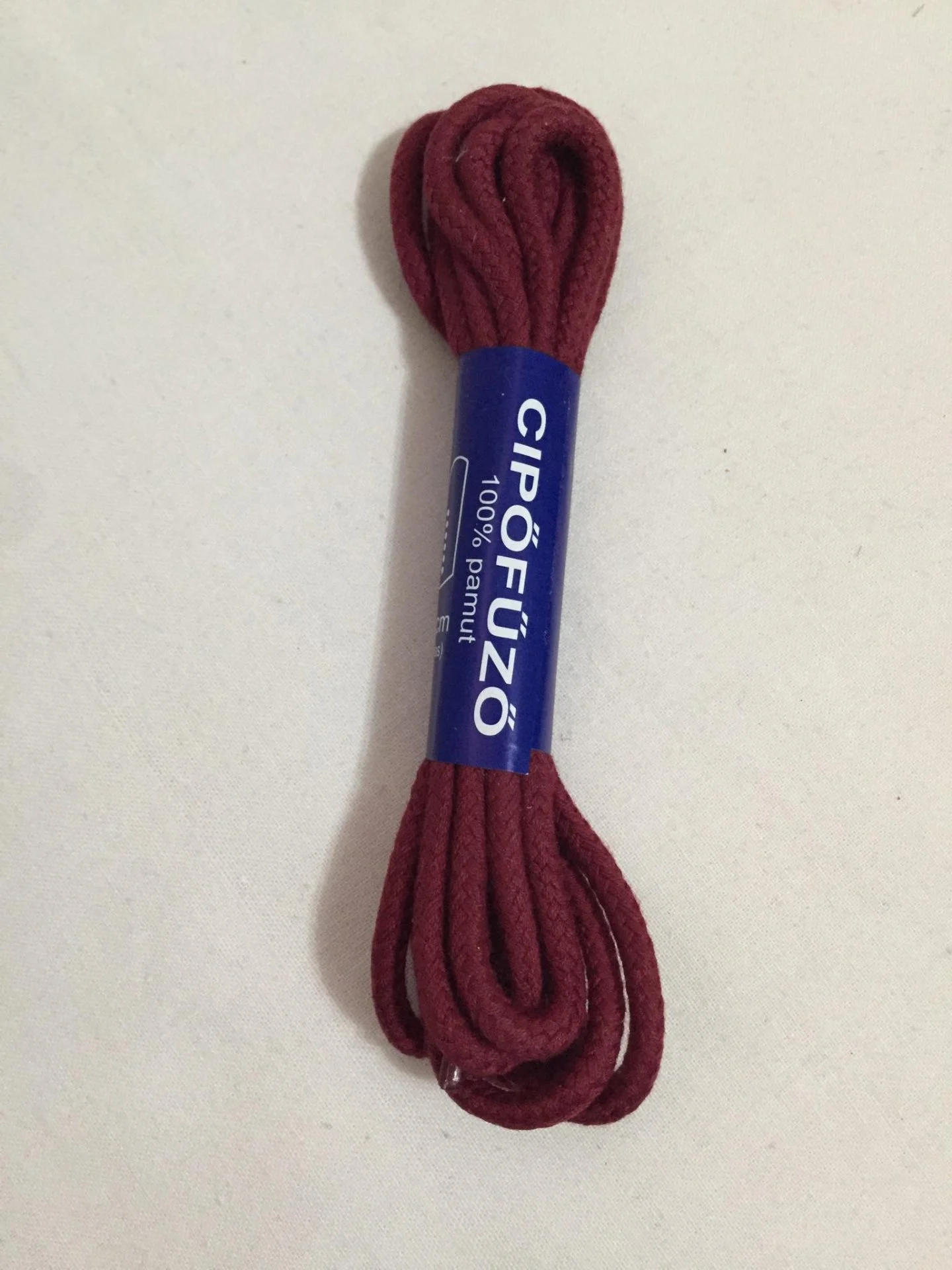 bordó 110 vas Cipőfűző 110 cm vastag bordó - Image 1