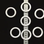 Függönykarika 32 mm-es fehér műanyag