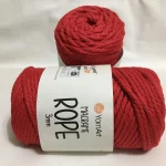 Macrame rope kötőfonal 773 piros (3 mm)