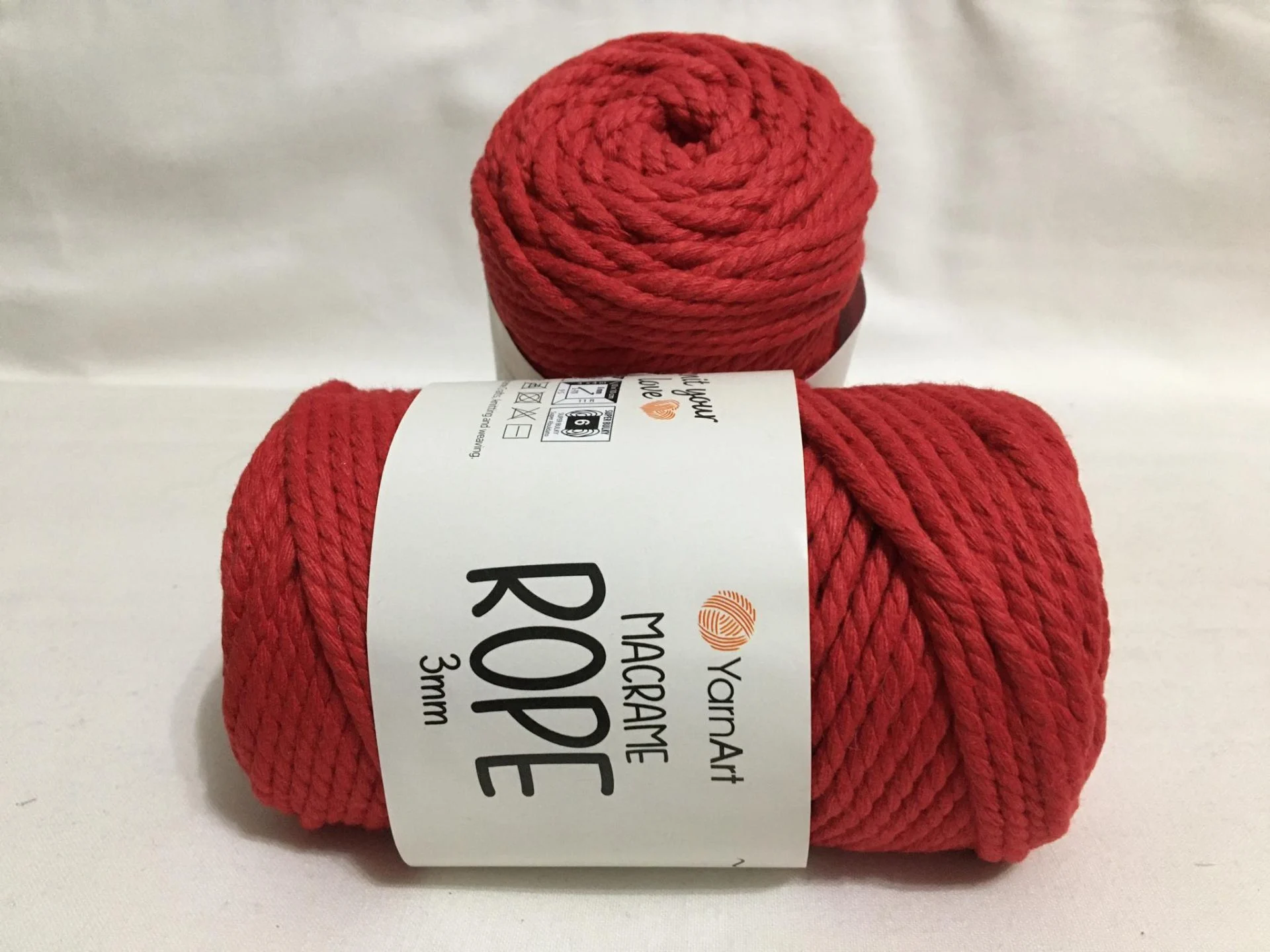 773 piros rope3 Macrame rope kötőfonal 773 piros (3 mm) - Image 1