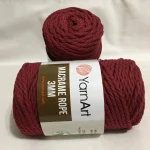 Macrame rope kötőfonal 781 bordó (3 mm)