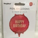 Fólia lufi születésnapi piros gömb