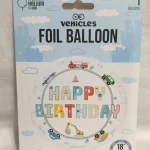 Fólia lufi születésnapi járműves 2